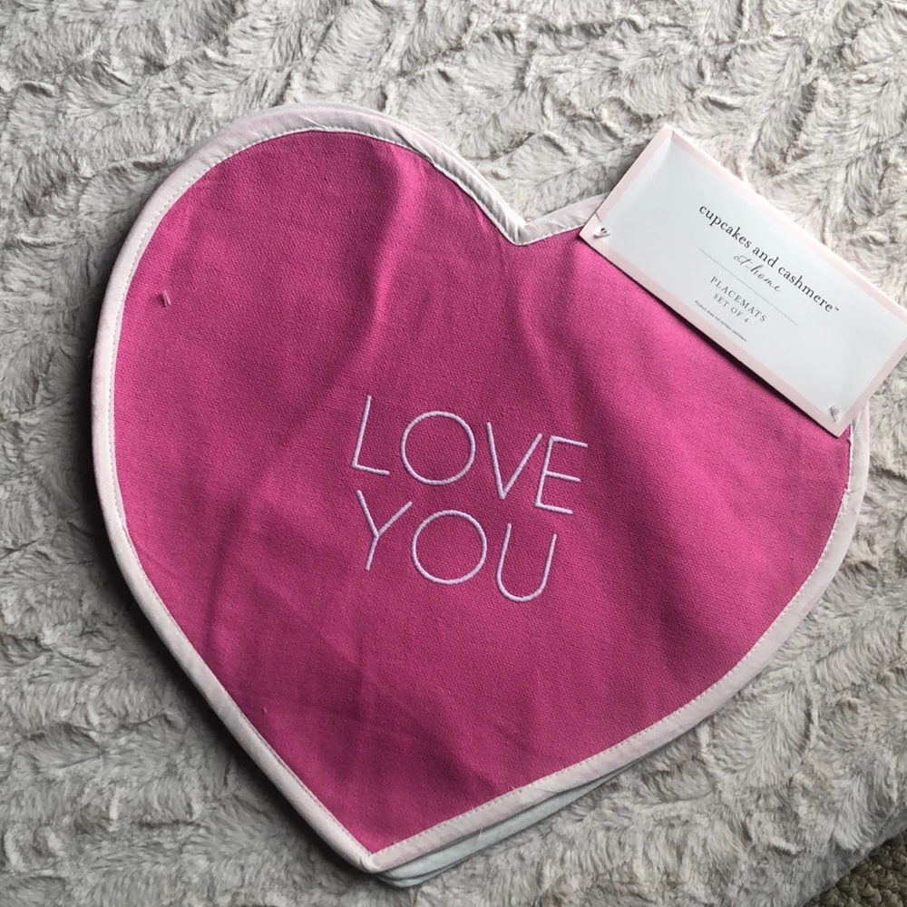 Cupcakes and Cashmere Valentines Heart Placemats